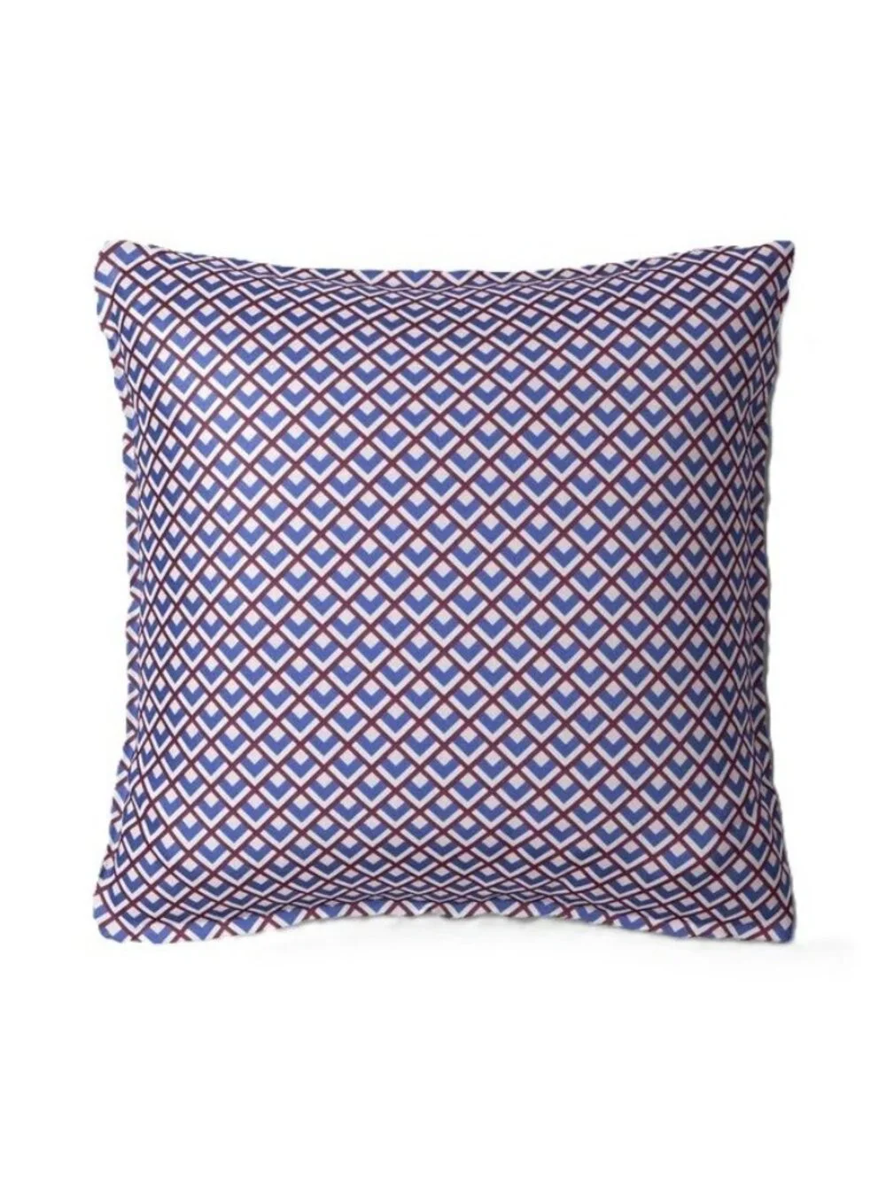 Threshold Burgundy & Blue Square Foulard 18